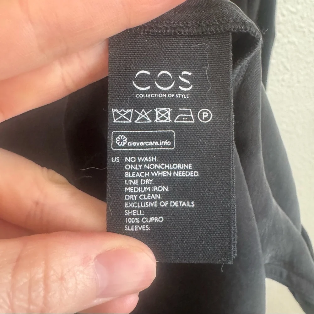 NWT Cos Womens‎ Size 6 Black Sheath Drape Neck Dress Office Preppy Minimal Boho - Picture 8 of 12